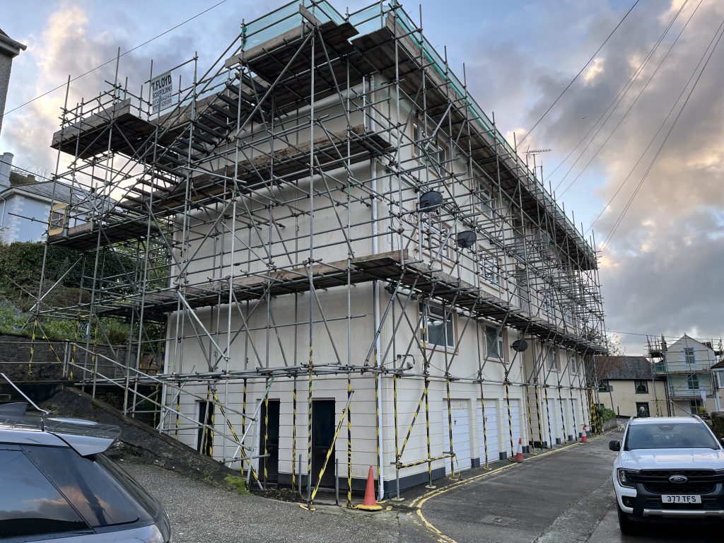 Scaffolding structure installed by T Floyd Scaffolding Ltd